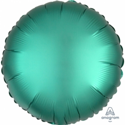 Balon foliowy satynowy okrągły Zielony 43 cm